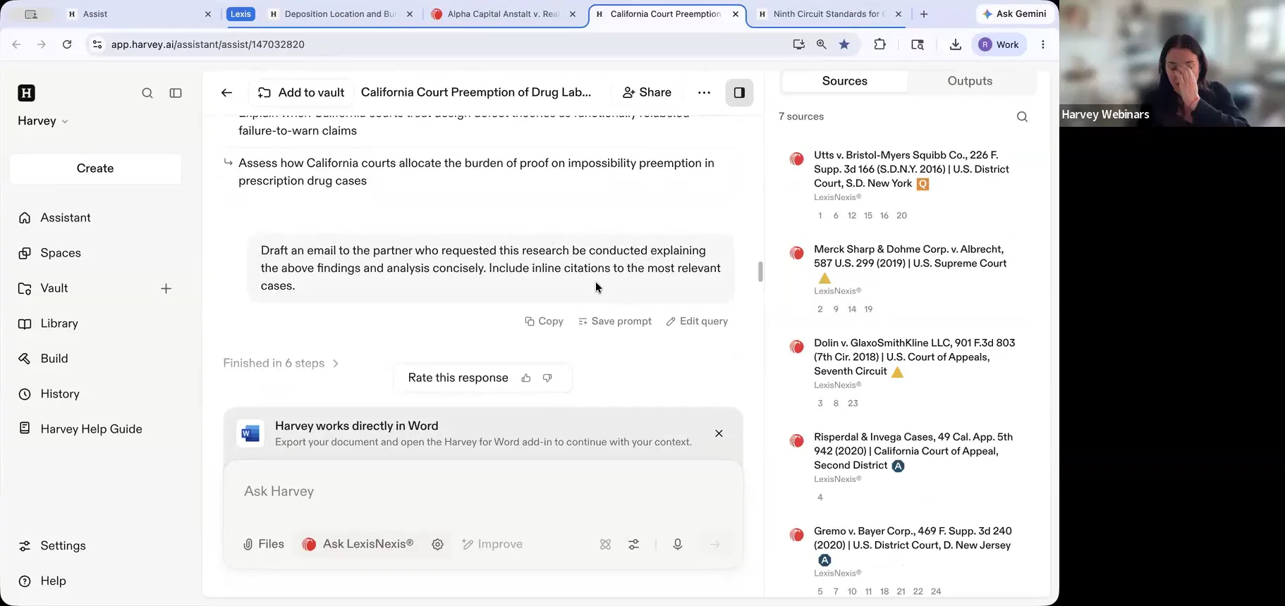 Ask LexisNexis in Harvey 