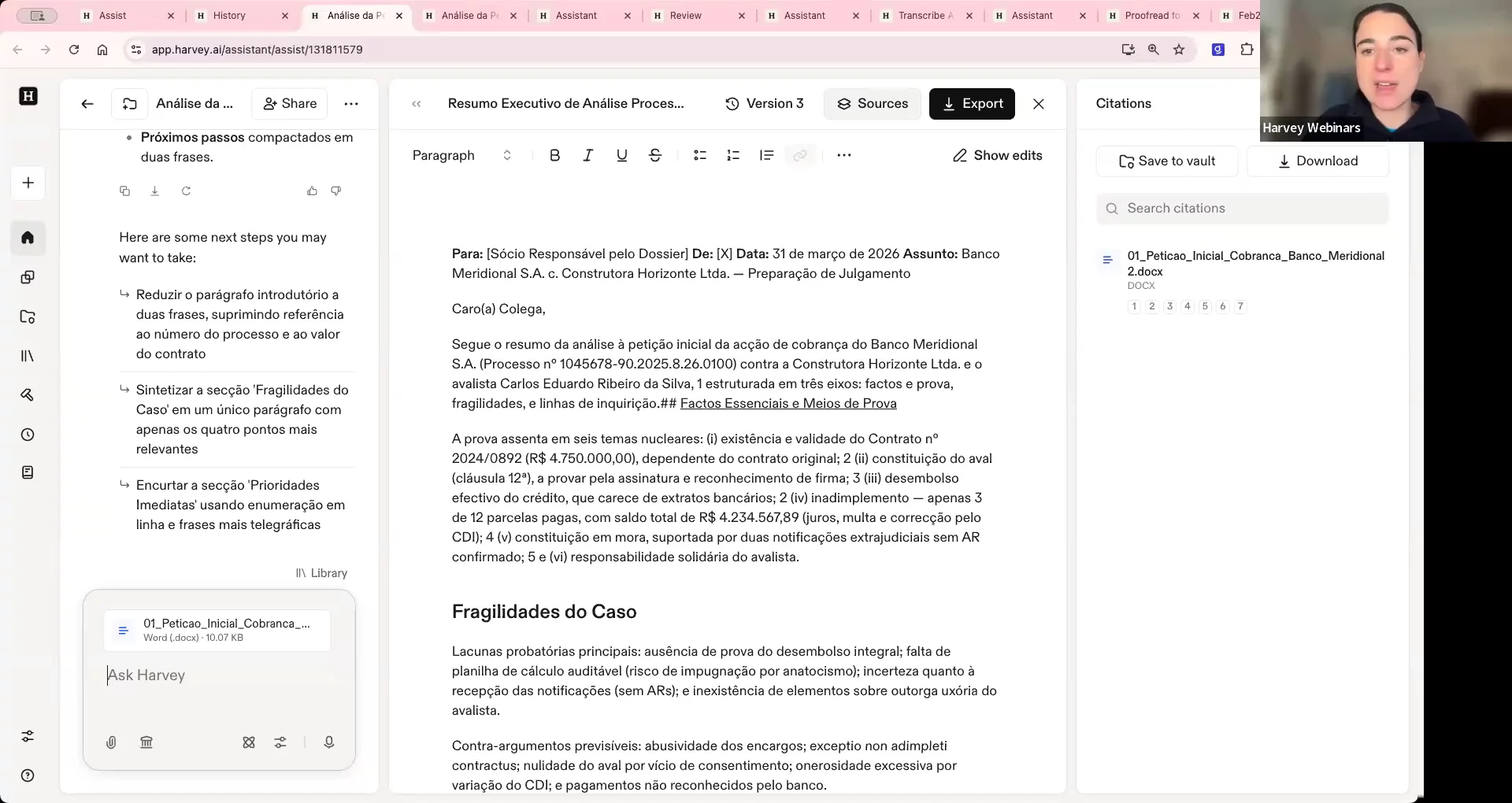 Harvey 101 Training (Portuguese) 