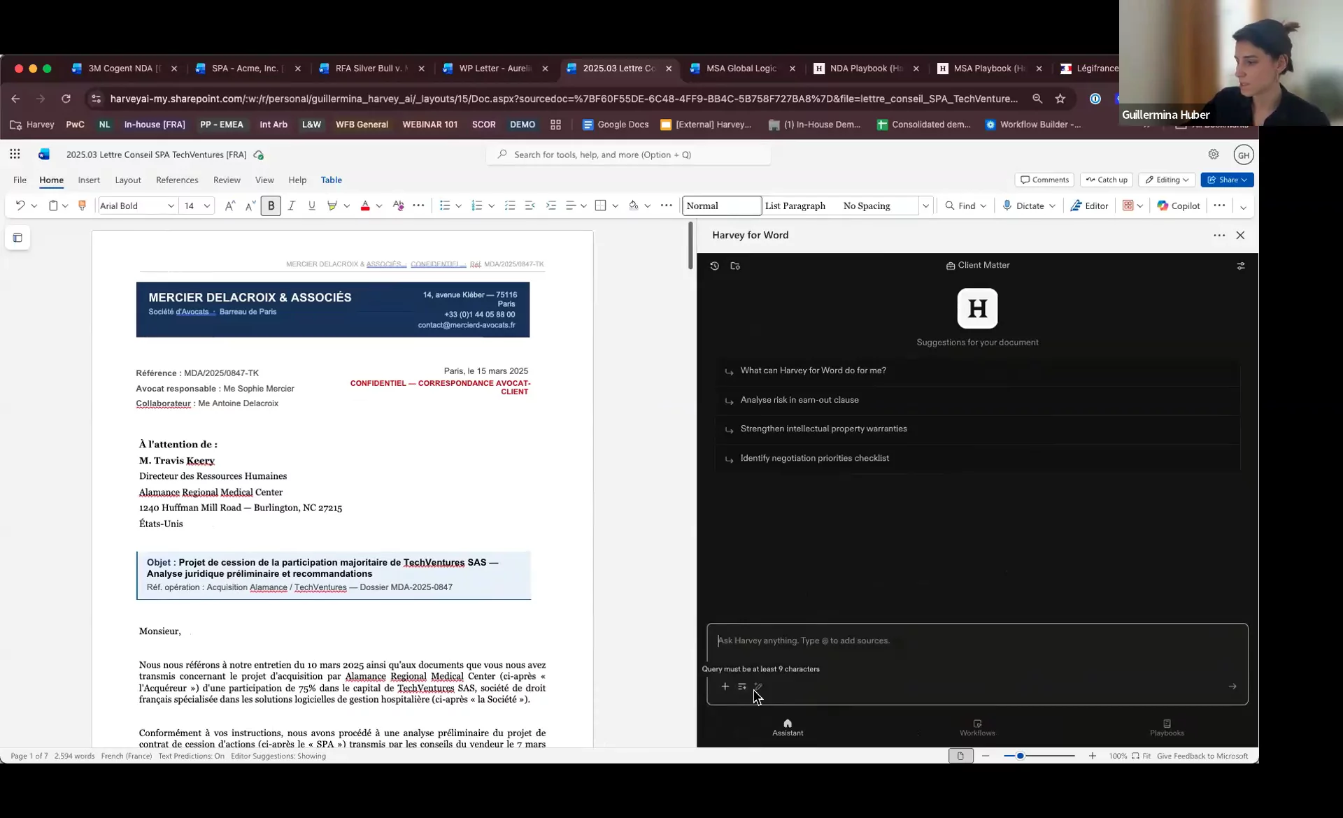 Harvey Word Add-In (French)